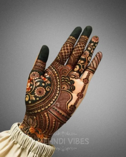 Bhavya Beautiful Front Hand Mehndi Design